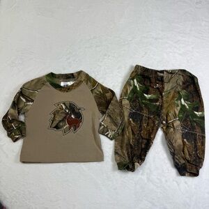 Lil’ Gamer Camo Outfit Set with Deer on the Front